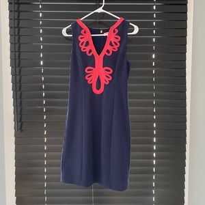 Lilly Pulitzer Navy & Pink Shift Dress